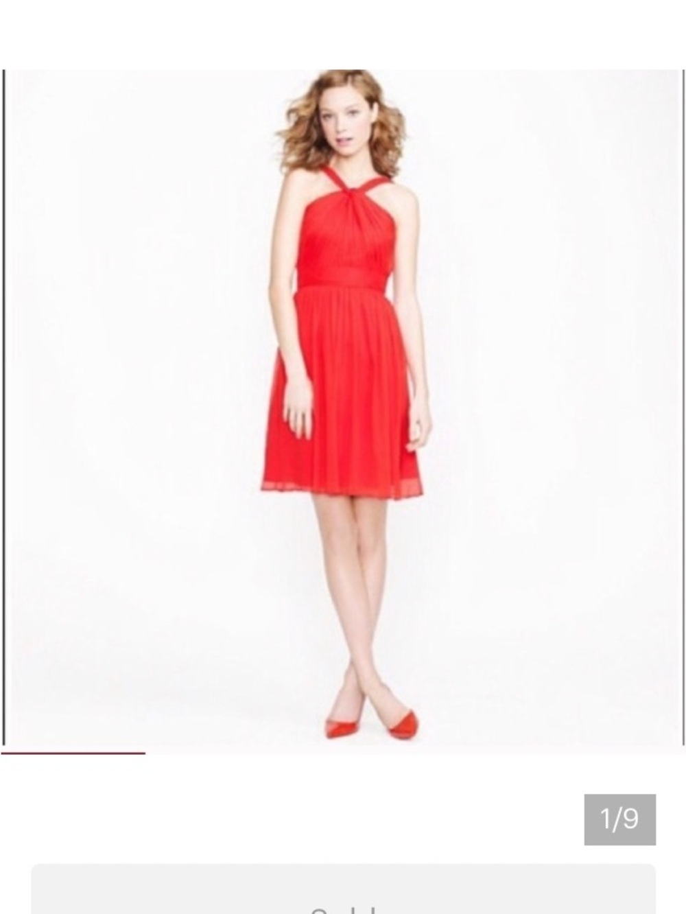 J. Crew Red Halter Mini Dress